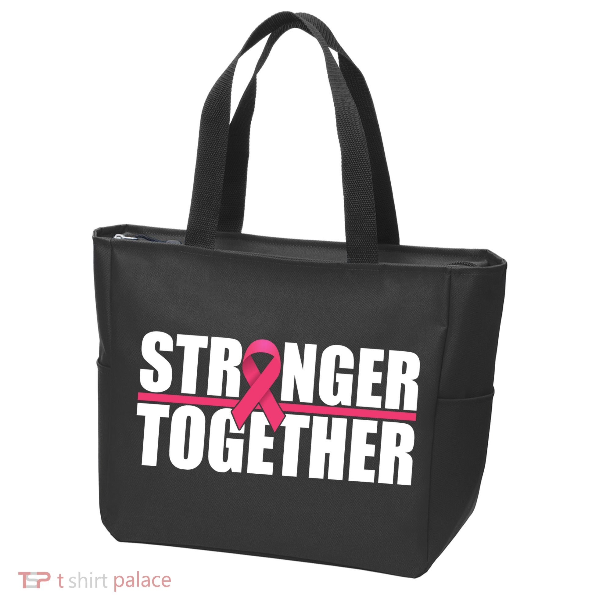 Stronger Together Breast Cancer Awareness Tote Bag