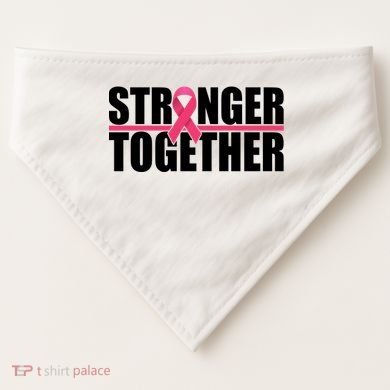 Stronger Together Breast Cancer Awareness USA-Made Doggie Bandana