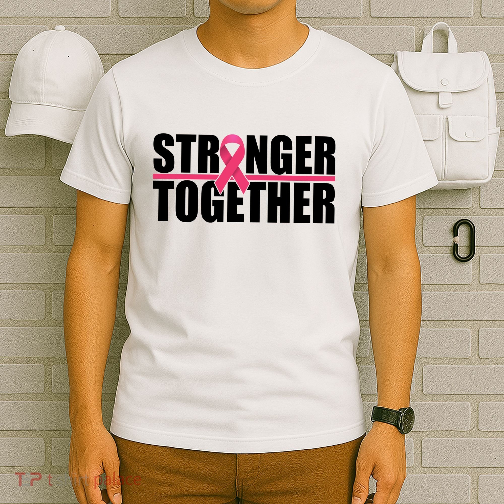 Stronger Together Breast Cancer Awareness T-Shirt