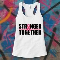 Stronger Together Breast Cancer Awareness Women's Tank Top thumb 3
