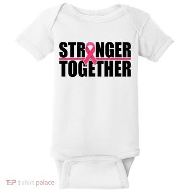 Stronger Together Breast Cancer Awareness Baby Bodysuit