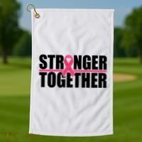 Stronger Together Breast Cancer Awareness Golf Towel thumb 1
