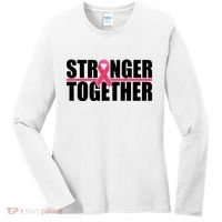 Stronger Together Breast Cancer Awareness Women's Long Sleeve Shirt thumb 0