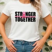 Stronger Together Breast Cancer Awareness Women's T-Shirt thumb 2