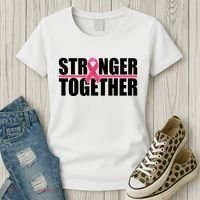 Stronger Together Breast Cancer Awareness Women's T-Shirt thumb 3