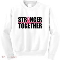 Stronger Together Breast Cancer Awareness Kids Sweatshirt thumb 0