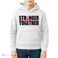 Stronger Together Breast Cancer Awareness Kids Hoodie thumb 4