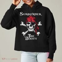 Surrender The Booty Pirate Festival Ladies Heavyweight Boxy Pullover Hoodie thumb 0