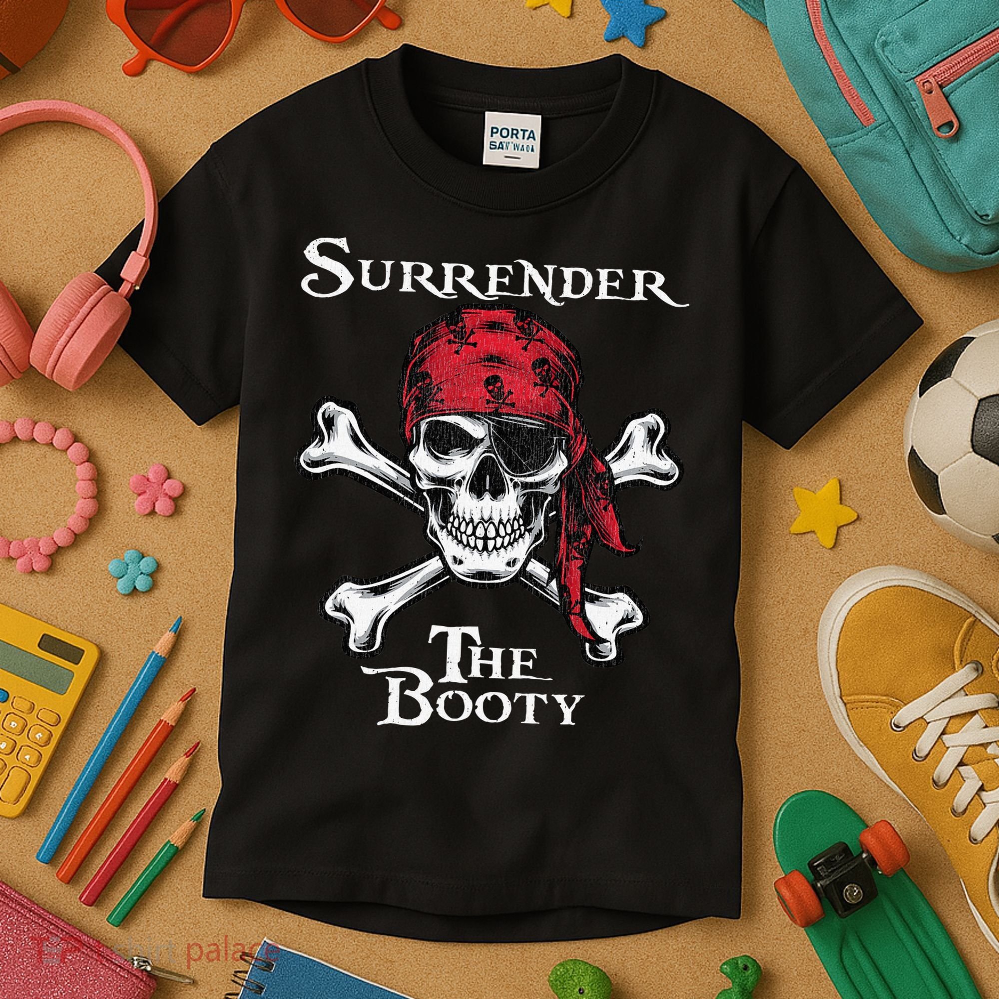 Surrender The Booty Pirate Festival Kids T-Shirt