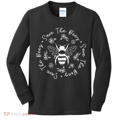 Save The Bees Conserve Endangered Bees Kids Long Sleeve Shirt