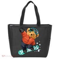 Snowboarding Teddy Bear | Funny Gifts For Snowboarders Tote Bag thumb 0