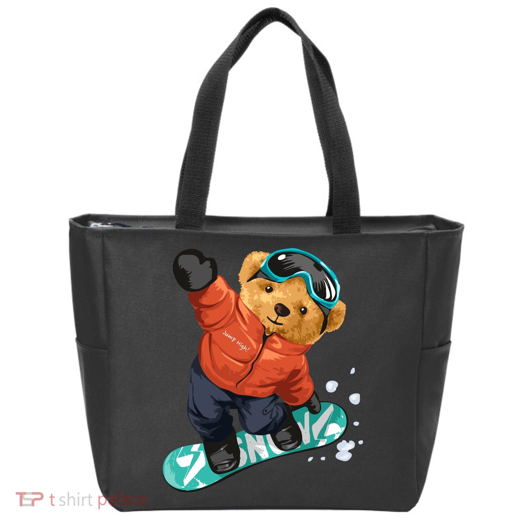 Snowboarding Teddy Bear | Funny Gifts For Snowboarders Tote Bag