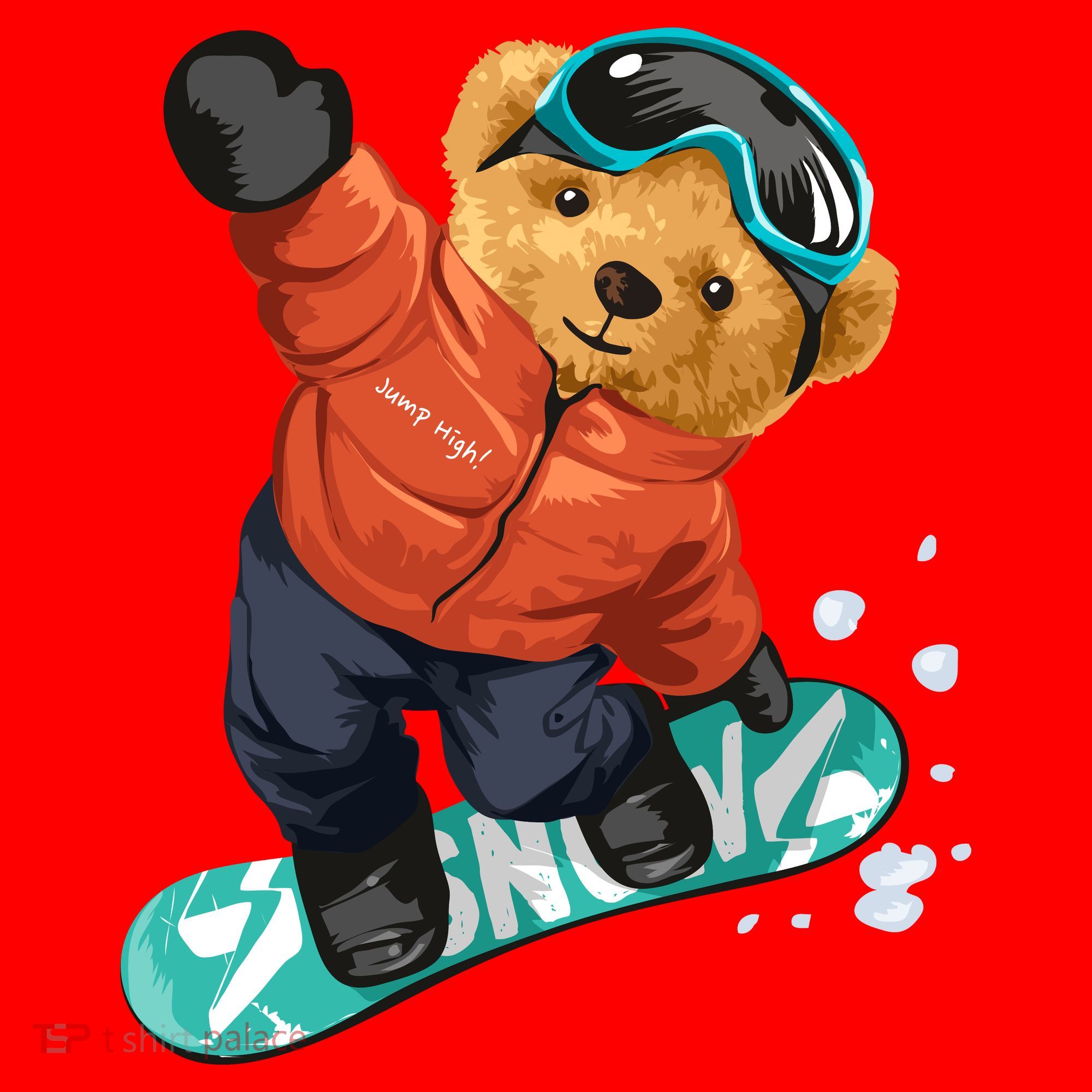 Snowboarding Teddy Bear | Funny Gifts For Snowboarders Santa Hat