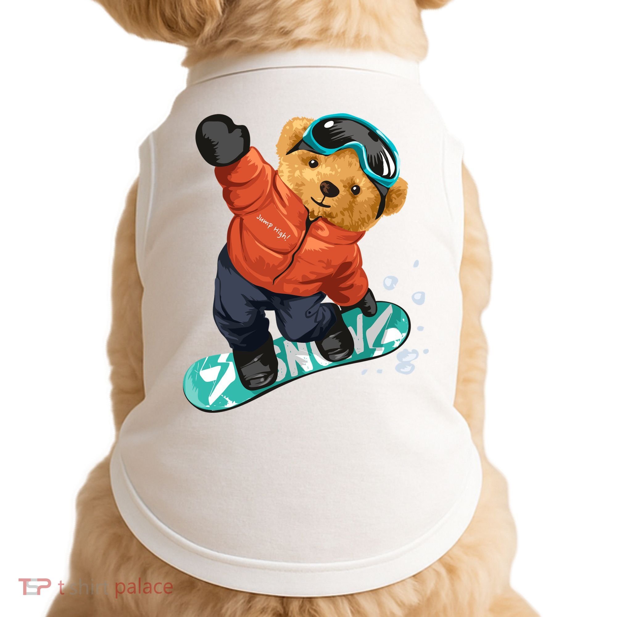 Snowboarding Teddy Bear | Funny Gifts For Snowboarders Doggie Tank