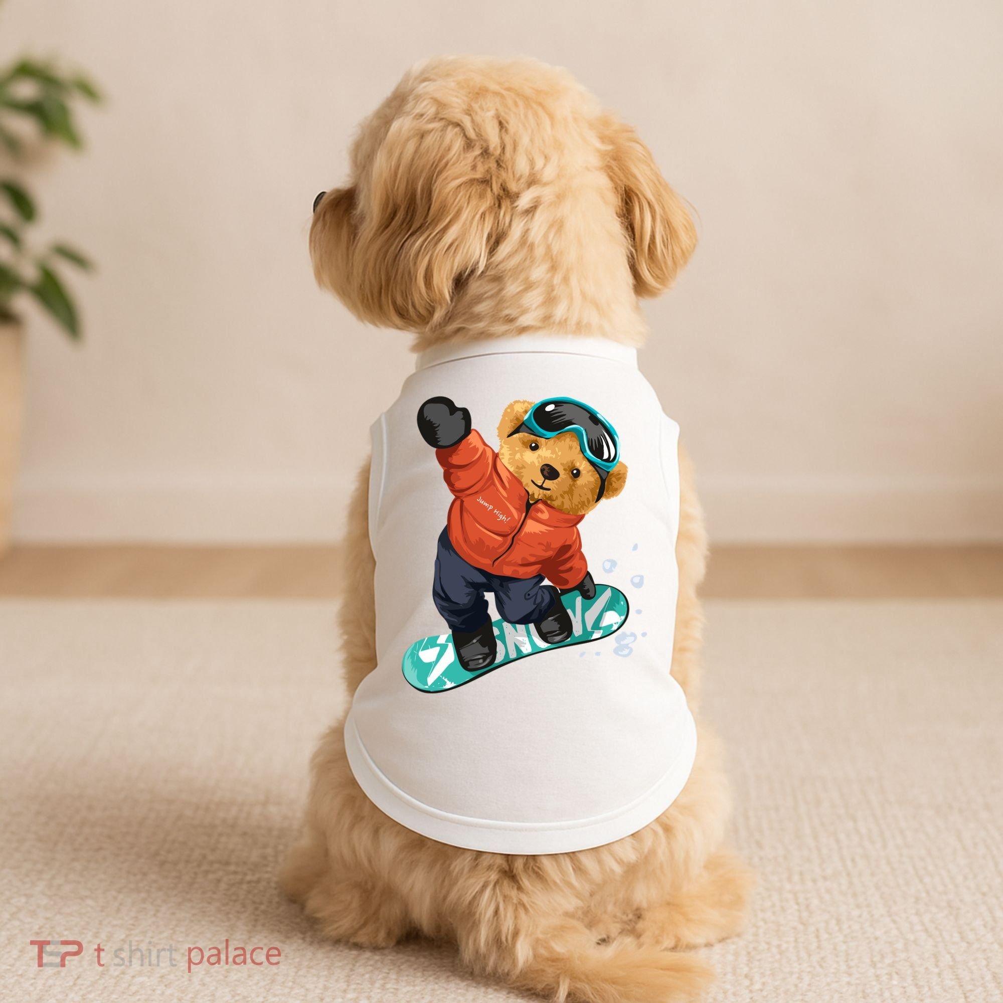 Snowboarding Teddy Bear | Funny Gifts For Snowboarders Doggie Tank