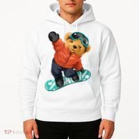 Snowboarding Teddy Bear | Funny Gifts For Snowboarders Hoodie thumb 2