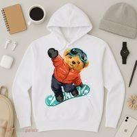 Snowboarding Teddy Bear | Funny Gifts For Snowboarders Hoodie thumb 3