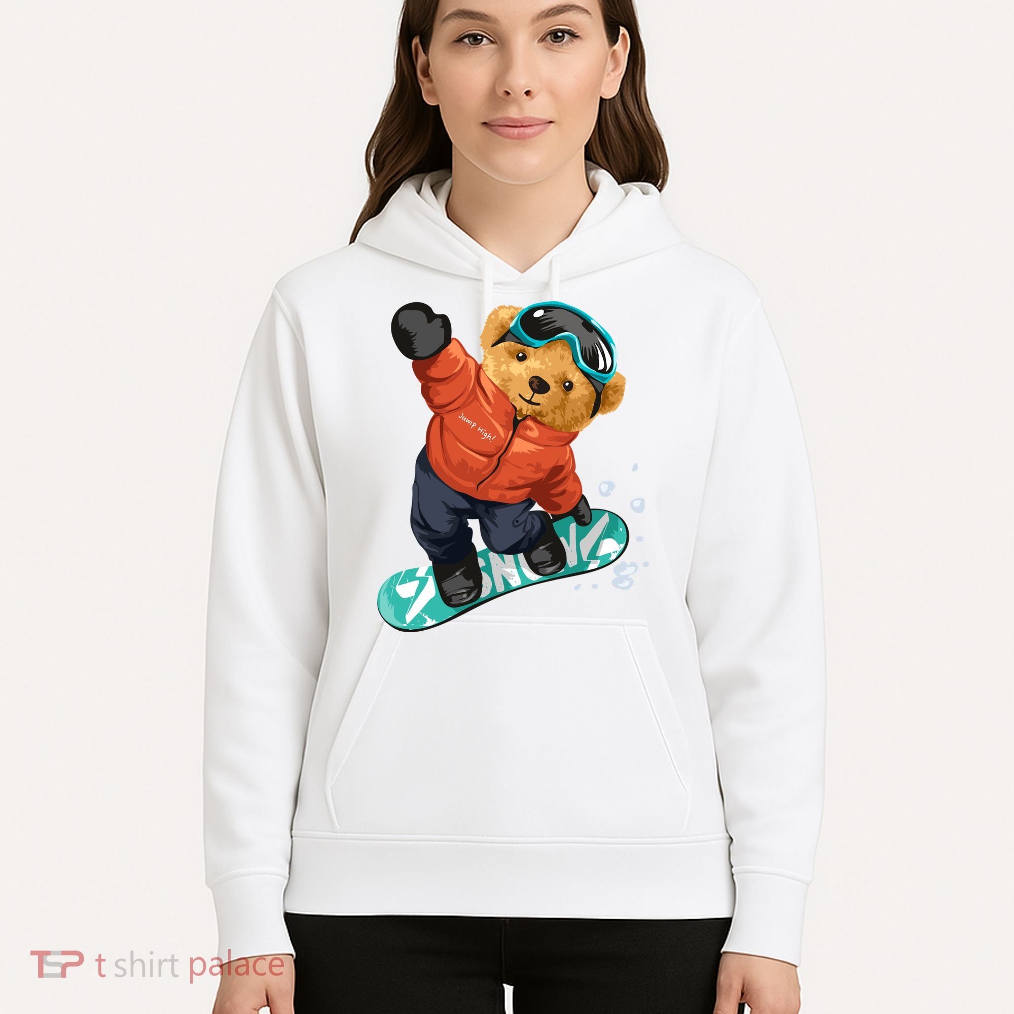 Snowboarding Teddy Bear | Funny Gifts For Snowboarders Hoodie