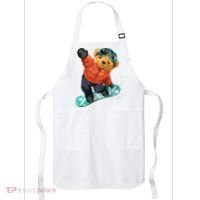 Snowboarding Teddy Bear | Funny Gifts For Snowboarders Apron thumb 0