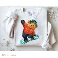 Snowboarding Teddy Bear | Funny Gifts For Snowboarders Sweatshirt thumb 2