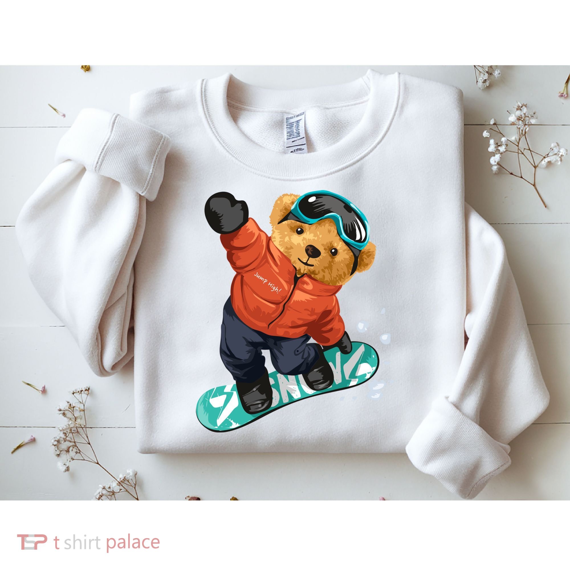 Snowboarding Teddy Bear | Funny Gifts For Snowboarders Sweatshirt
