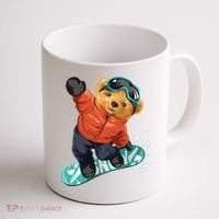 Snowboarding Teddy Bear | Funny Gifts For Snowboarders Coffee Mug thumb 1