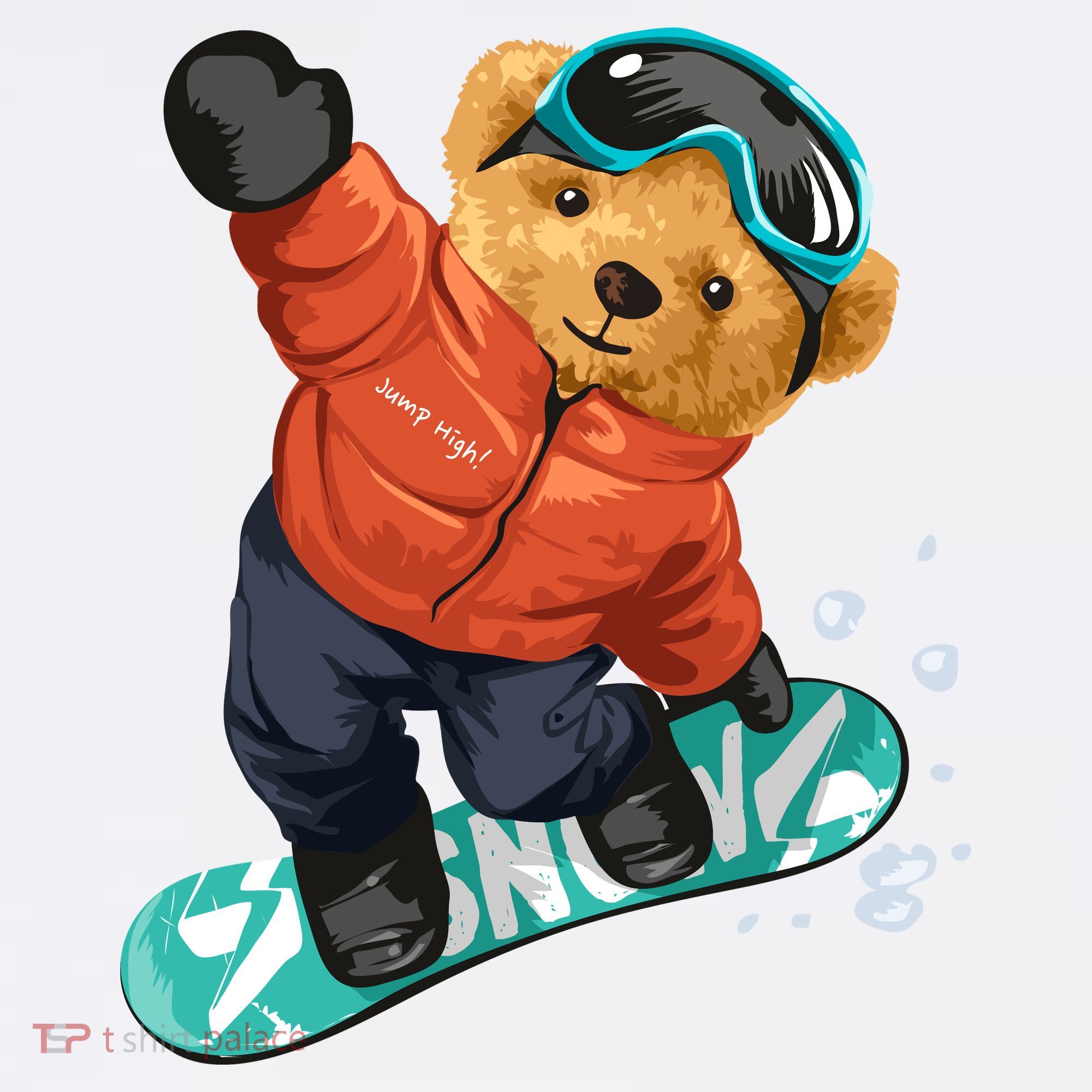 Snowboarding Teddy Bear | Funny Gifts For Snowboarders Women's Hoodie