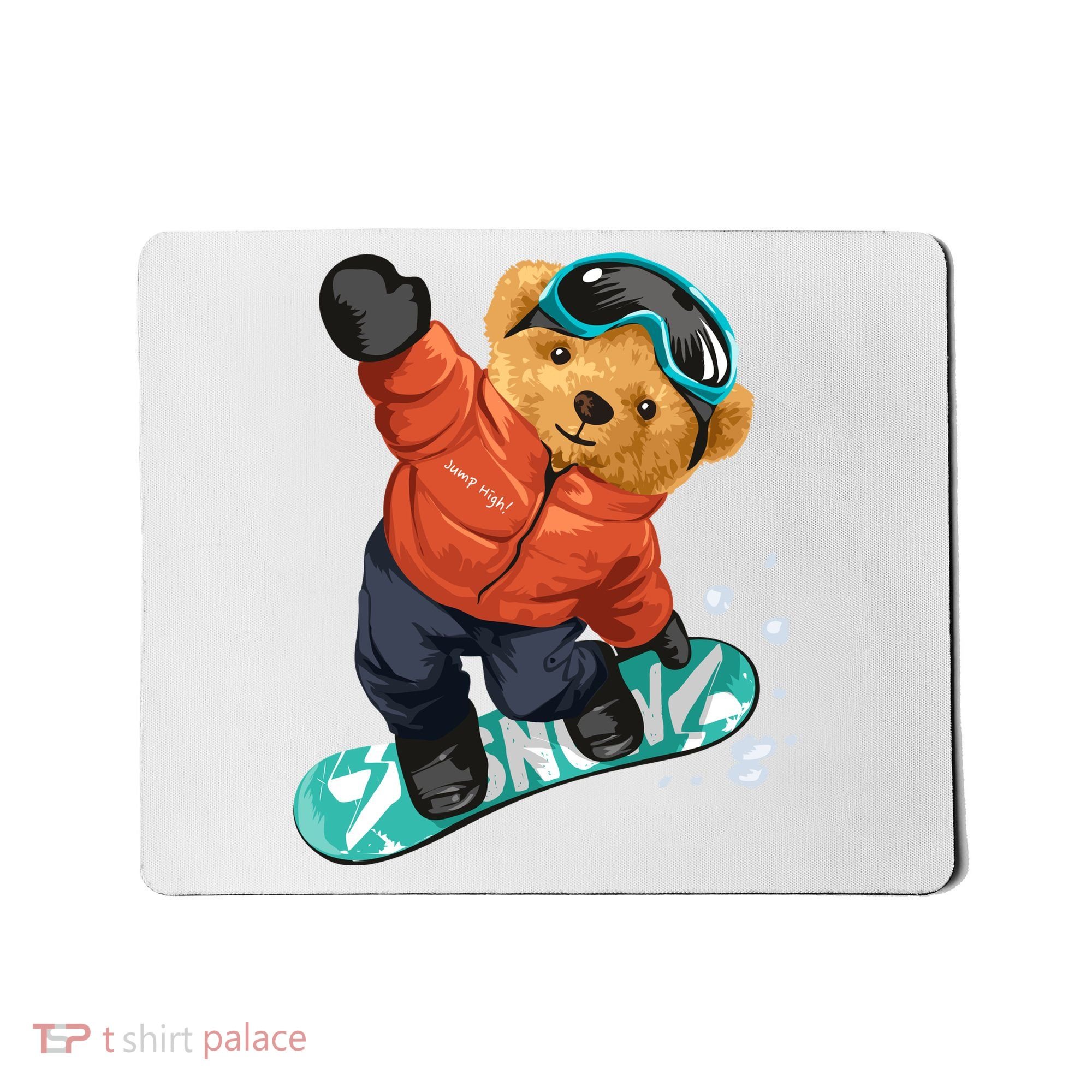 Snowboarding Teddy Bear | Funny Gifts For Snowboarders Mousepad
