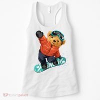Snowboarding Teddy Bear | Funny Gifts For Snowboarders Women's Tank Top thumb 0