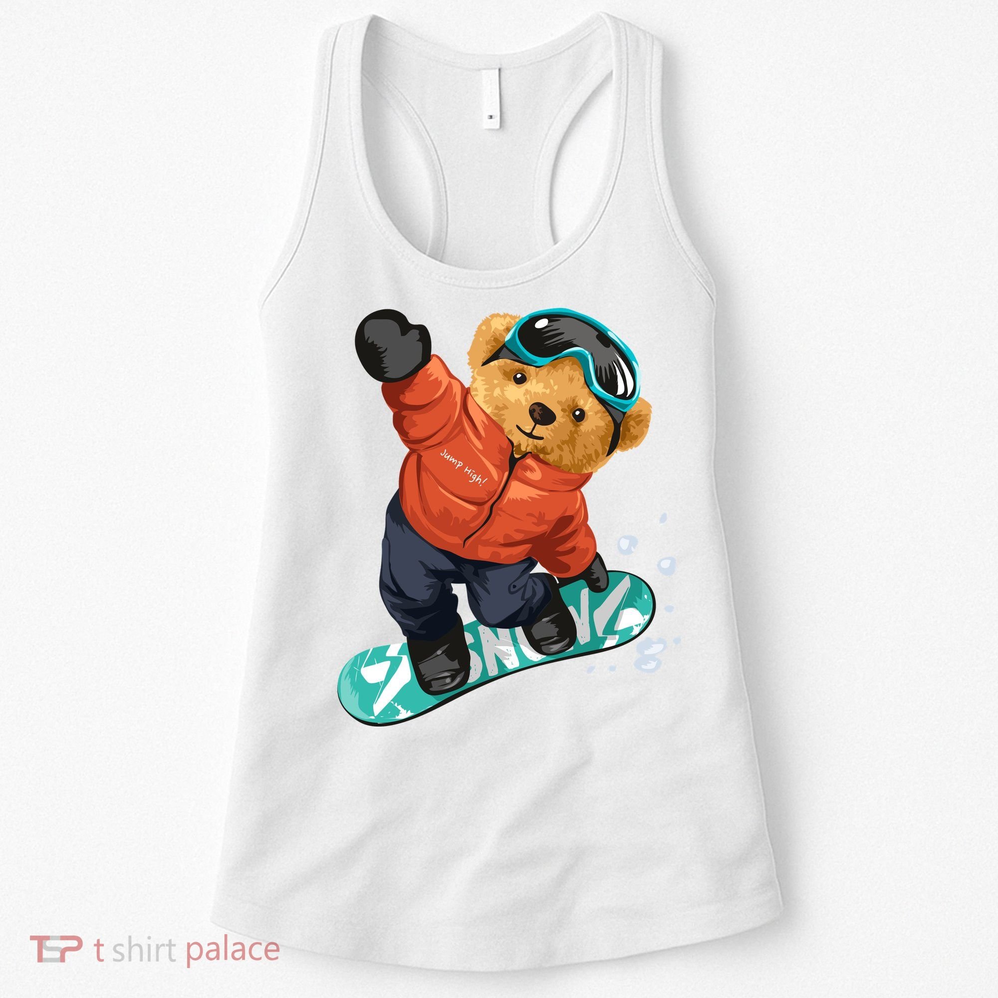 Snowboarding Teddy Bear | Funny Gifts For Snowboarders Women's Tank Top
