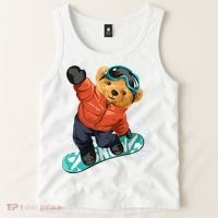 Snowboarding Teddy Bear | Funny Gifts For Snowboarders Tank Top thumb 2