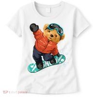Snowboarding Teddy Bear | Funny Gifts For Snowboarders Women's T-Shirt thumb 0
