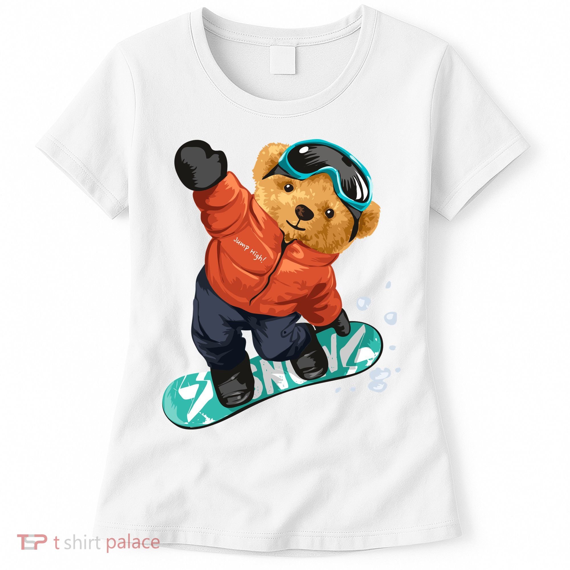 Snowboarding Teddy Bear | Funny Gifts For Snowboarders Women's T-Shirt