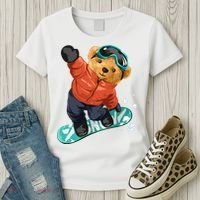 Snowboarding Teddy Bear | Funny Gifts For Snowboarders Women's T-Shirt thumb 3