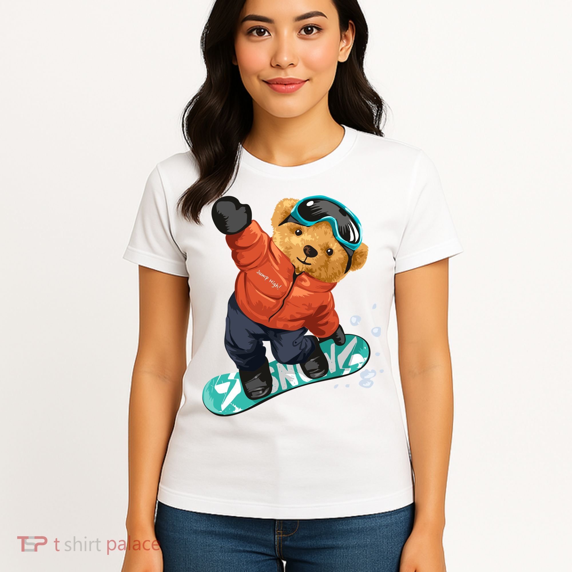 Snowboarding Teddy Bear | Funny Gifts For Snowboarders Women's T-Shirt