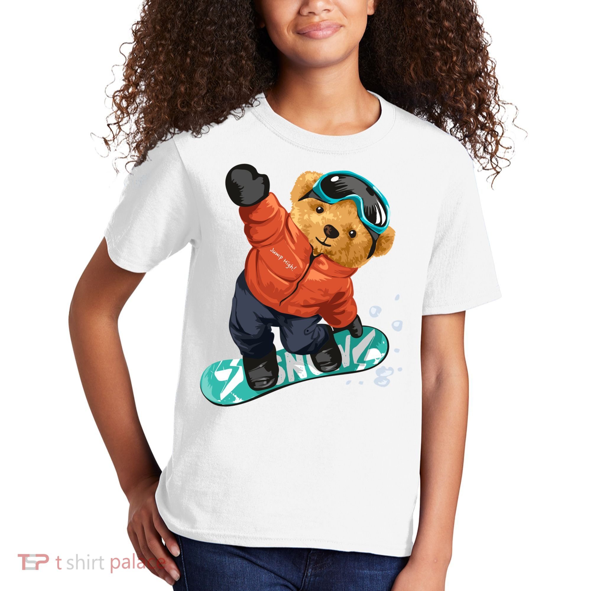 Snowboarding Teddy Bear | Funny Gifts For Snowboarders Kids T-Shirt