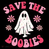 Save The Boobies Breast Cancer Groovy Ghost Coffee Mug thumb 5