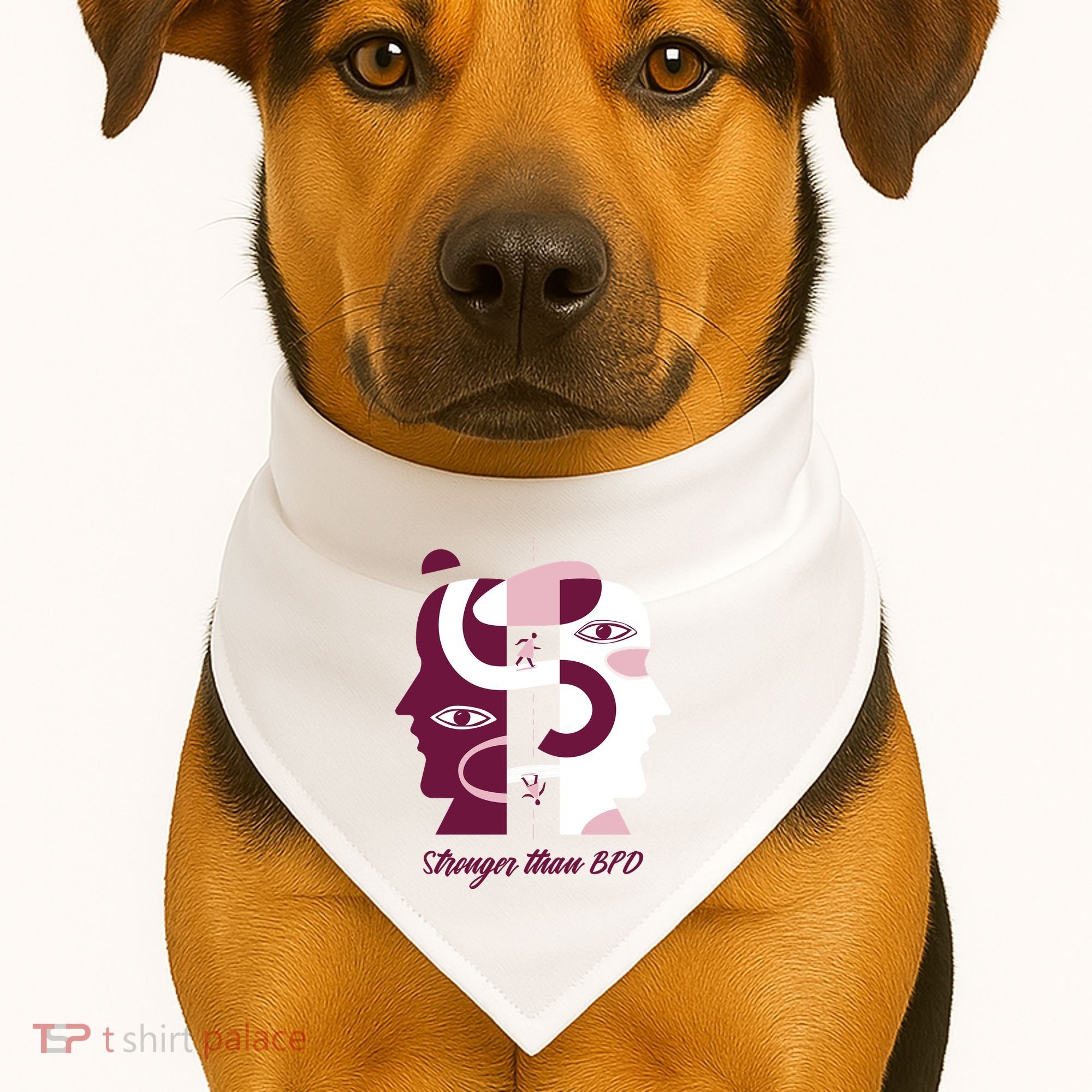 Stronger Than BPD Awareness USA-Made Doggie Bandana
