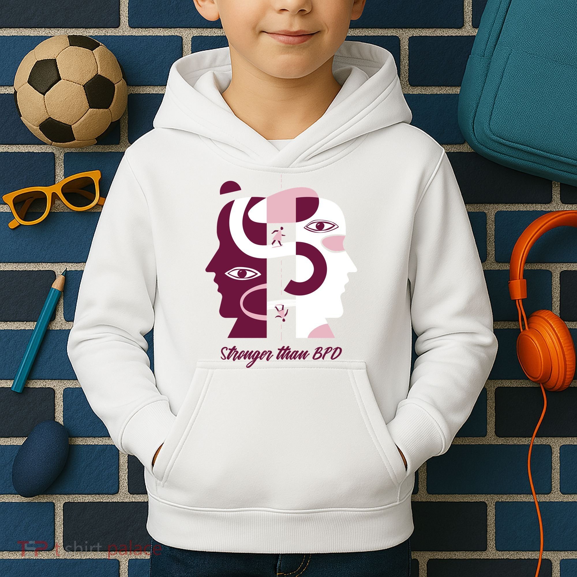Stronger Than BPD Awareness Kids Hoodie