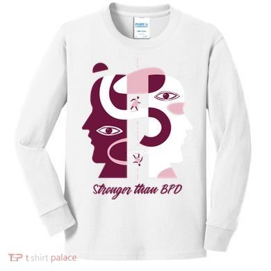 Stronger Than BPD Awareness Kids Long Sleeve Shirt