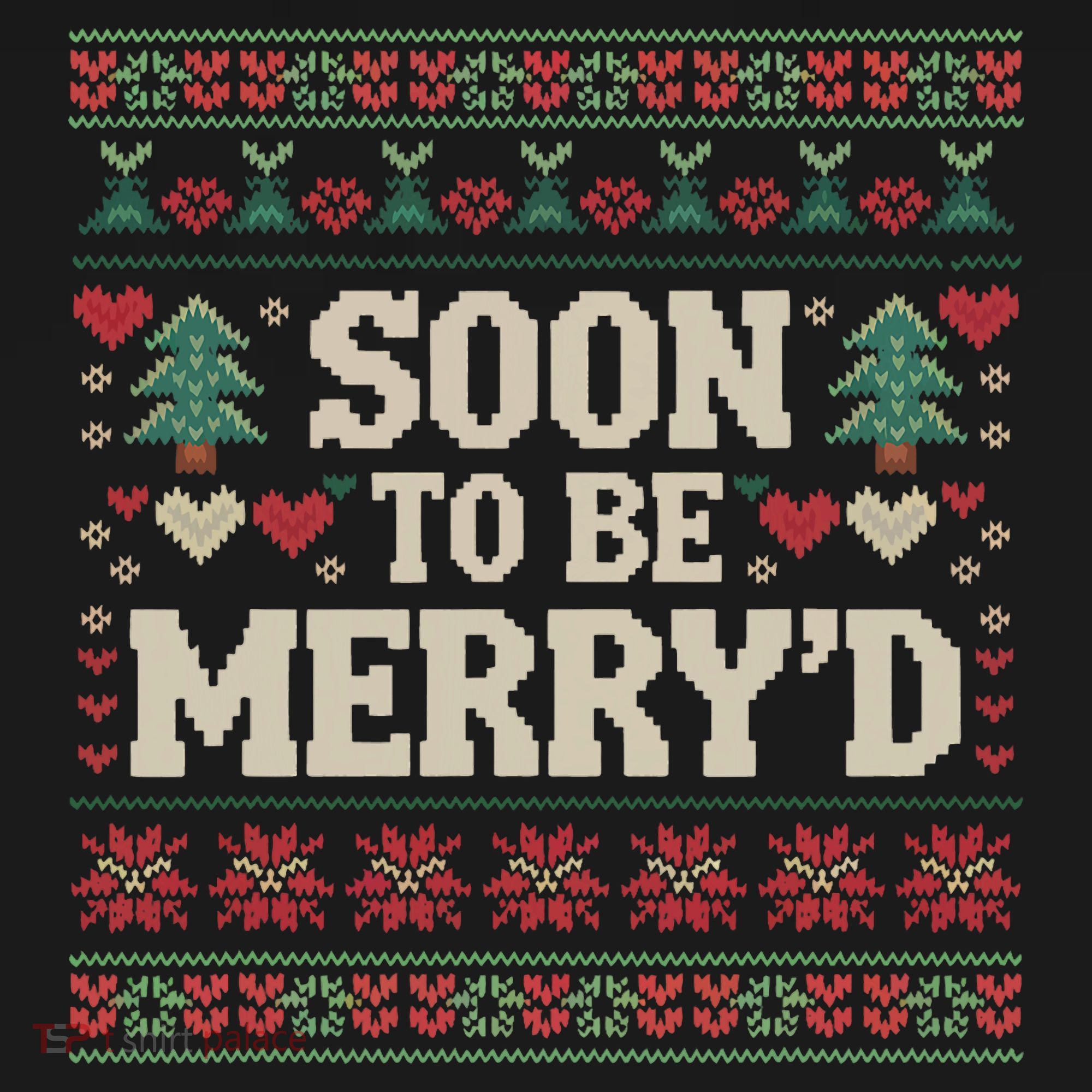 Soon To Be MerryD Engaged Couples Matching Ugly Christmas Coaster