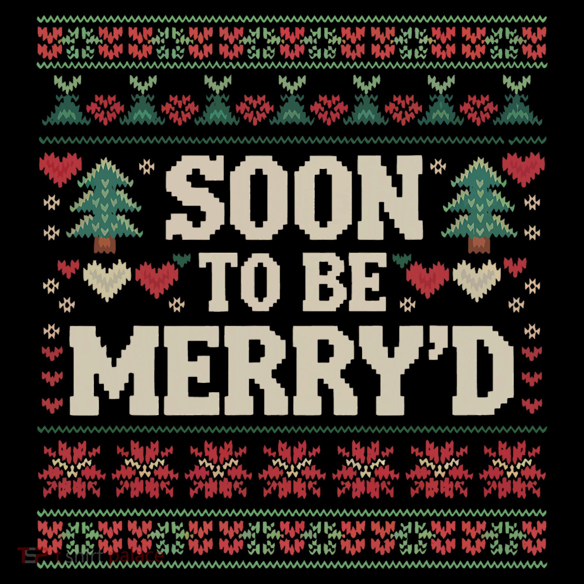 Soon To Be MerryD Engaged Couples Matching Ugly Christmas Women's Tank Top