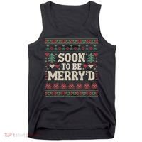 Soon To Be MerryD Engaged Couples Matching Ugly Christmas Tank Top thumb 0