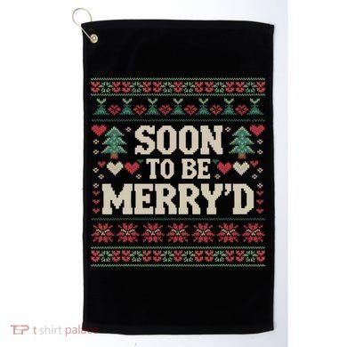 Soon To Be MerryD Engaged Couples Matching Ugly Christmas Golf Towel