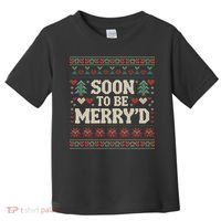Soon To Be MerryD Engaged Couples Matching Ugly Christmas Toddler T-Shirt thumb 0