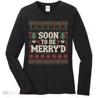 Soon To Be MerryD Engaged Couples Matching Ugly Christmas Women's Long Sleeve Shirt thumb 0