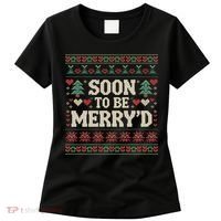 Soon To Be MerryD Engaged Couples Matching Ugly Christmas Women's T-Shirt thumb 0