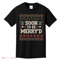Soon To Be MerryD Engaged Couples Matching Ugly Christmas Kids T-Shirt thumb 0
