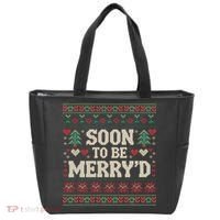 Soon To Be MerryD Engaged Couples Matching Ugly Christmas Tote Bag thumb 0
