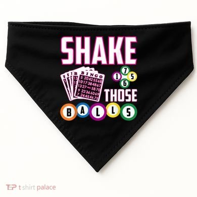 Shake Those Balls Funny Bingo USA-Made Doggie Bandana